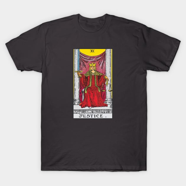 The Justice tarot card T-Shirt by Nate's World of Tees